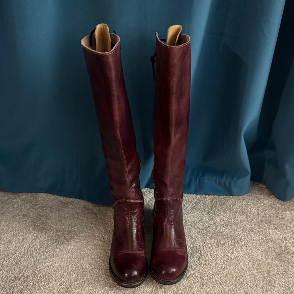 BED|STU Rich Burgundy Manchester Tall Boots